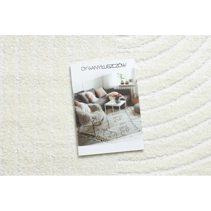 Tapis crème avec motifs géométriques, style moderne, pour le salon