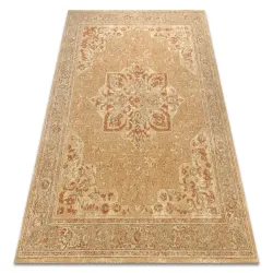 Tapis LEGEND 468 03 GB700 laine OSTA - Rosace, cadre exclusif beige / rouge