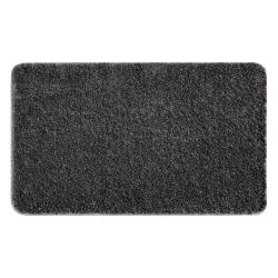 Tapis de salle de bain SYNERGY glamour, antidérapant, doux - lurex gris
