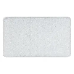 Tapis de salle de bain SYNERGY glamour, antidérapant, doux - lurex blanc
