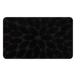 Tapis de salle de bain SUPREME STONES pierres, antidérapant, doux - noir