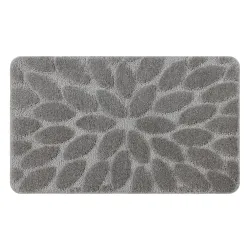 Tapis de salle de bain SUPREME STONES pierres, antidérapant, doux - gris
