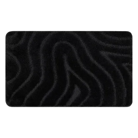 Dywan łazienkowy SUPREME WAVES fale, antypoślizgowy, miękki - czarny