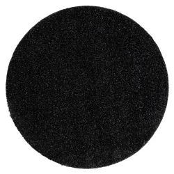 Tapis de salle de bain SYNERGY rond glamour, antidérapant, doux - lurex noir