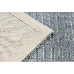 Dywan PEARL 51327F szary - Ramka, grecki ekskluzywny, strukturalny 
