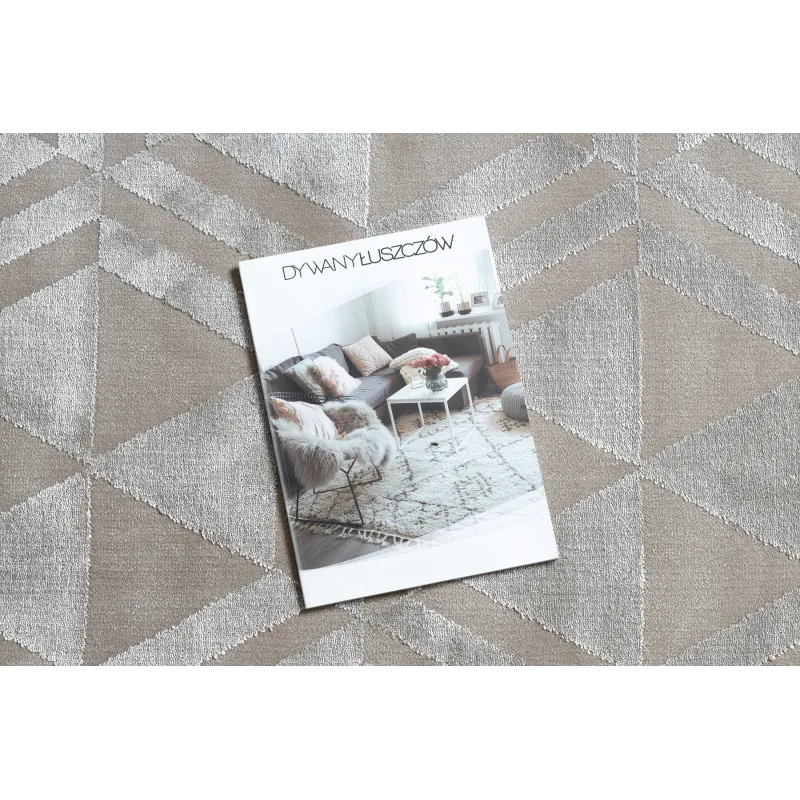 Dywan PEARL 51323C beż - Geometryczny, ekskluzywny, strukturalny 