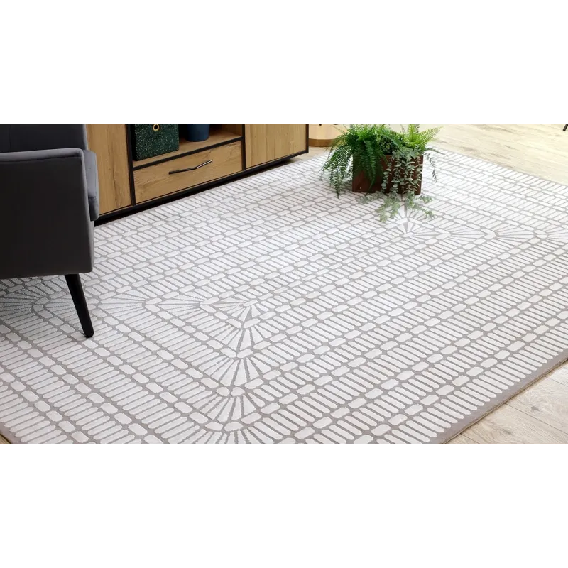 Dywan PEARL 53132B beż / krem - Geometryczny, ekskluzywny, strukturalny 