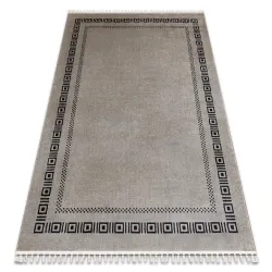 Tapis AMOUR 53098A beige / noir - Cadre, grec moderne, élégant