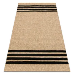 Tapis SPARK 0689 beige / noir - Lignes, sisal, structuré