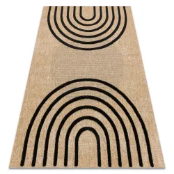 Tapis SPARK 0688 beige / noir - Géométrique, sisal, structuré