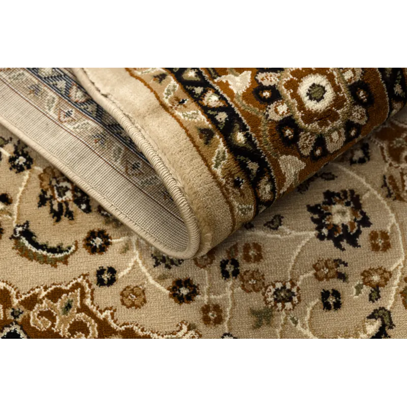 Dywan ROYAL E0177 Ramka, rozeta - beż / brązowy