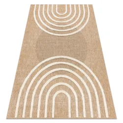 Tapis SPARK 0688A beige / crème - Géométrique, Sisal, structuré