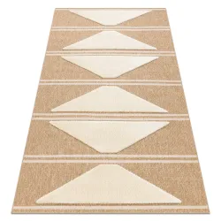 Tapis SPARK 0698A beige / crème - Géométrique, triangles sisal, structuré