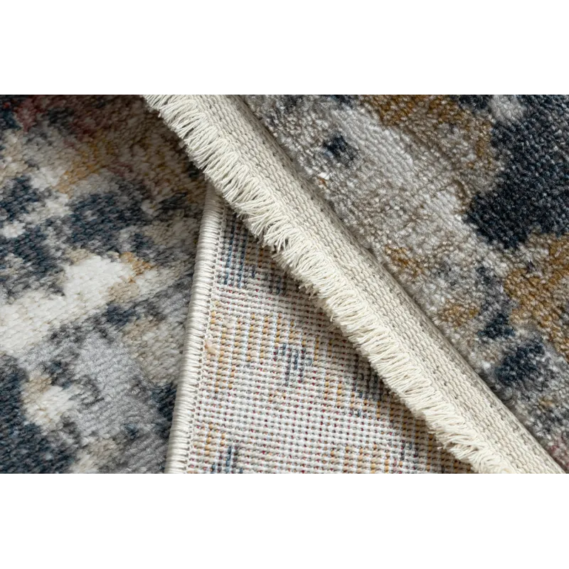 Dywan DISTIN 0123A różowy / pudrowy / biały nowoczesny - Abstrakcja, vintage, frędzle