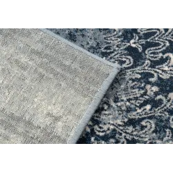 Tapis doux, idéal pour la chambre ou le salon en bleu foncé et beige