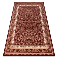 Tapis NAIN Ornement, cadre, 7965/51066 bordeaux / beige