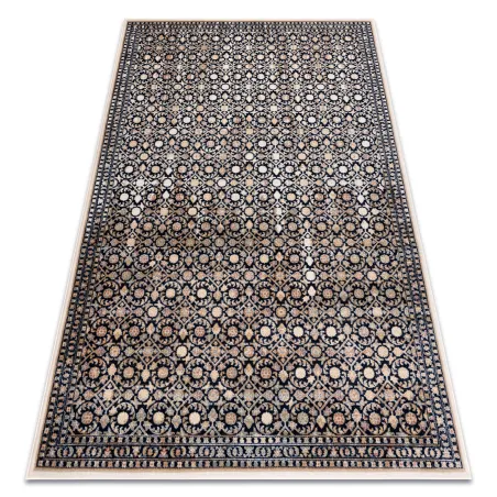 Tapis NAIN Ornement 1183/51033 bleu foncé beige, tapis en laine élégant et durable