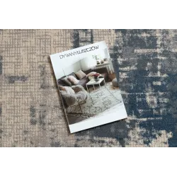 Tapis beige et bleu, parfait pour le salon moderne