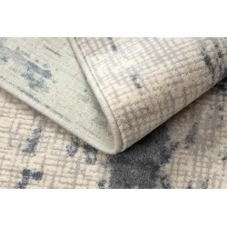 Tapis élégant pour le jardin en beige et bleu, résistant aux intempéries