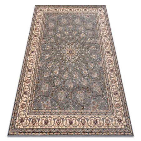 Tapis NAIN Rosette, bleu et beige, accessoire décoratif élégant