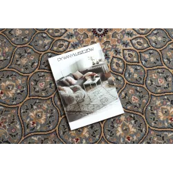 Tapis NAIN Rosette, bleu et beige, idéal pour le salon