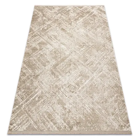 Tapis moderne DUKE 51541 beige, très doux, style géométrique pour le salon