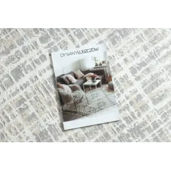 Ajout élégant pour la décoration intérieure, tapis moderne crème et gris
