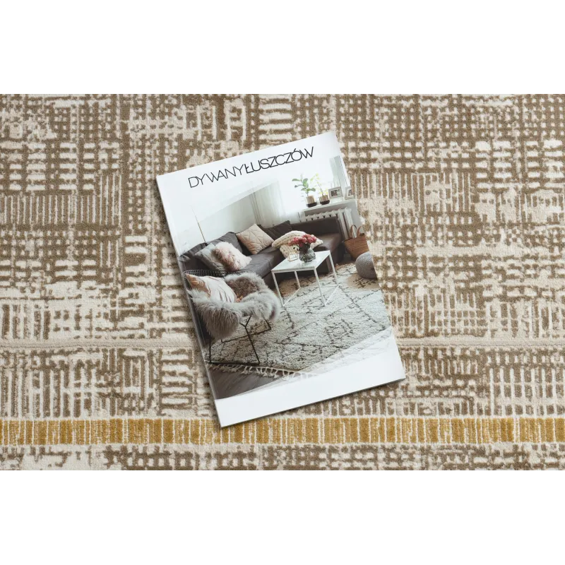 Tapis élégant DUKE 51523 beige et or, parfait pour des intérieurs modernes