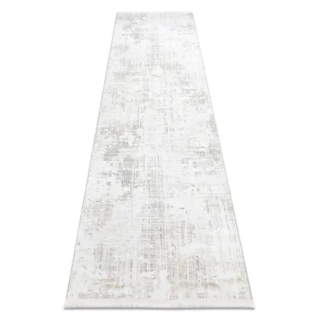Tapis moderne DUKE 51374 crème, doux et structuré avec des franges