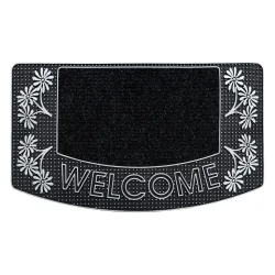 Tapis BH 224W Welcome, antidérapant, extérieur, intérieur, sur caoutchouc - argent