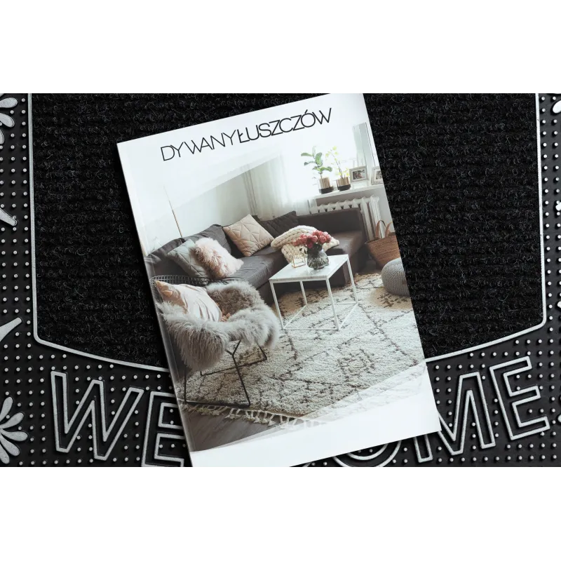 Wycieraczka BH 224W Welcome, antypoślizgowa, zewnętrzna, wewnętrzna, na gumie - srebrny
