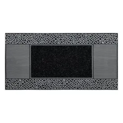 Tapis BH 806 Pierres, antidérapant, extérieur, intérieur, sur caoutchouc - argent