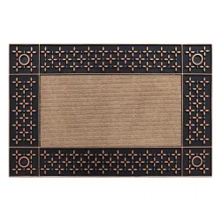 Paillasson BH 207 Grille, antidérapant, extérieur, intérieur, sur caoutchouc - marron