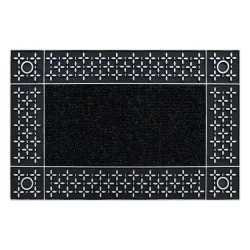 Paillasson BH 207 Grille, antidérapant, extérieur, intérieur, sur caoutchouc - argent