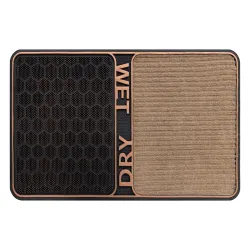 Tapis d'entrée BH DM003 Wet Dry, antidérapant, extérieur, intérieur, sur caoutchouc - marron