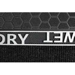 Wycieraczka BH DM003 Wet Dry antypoślizgowa, zewnętrzna, wewnętrzna, na gumie - srebrny