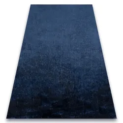 Tapis VISCO bleu foncé 10 moelleux, IMITATION FOURRURE LAPIN