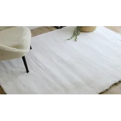 Tapis TEDDY NEW crème, idéal pour un salon moderne