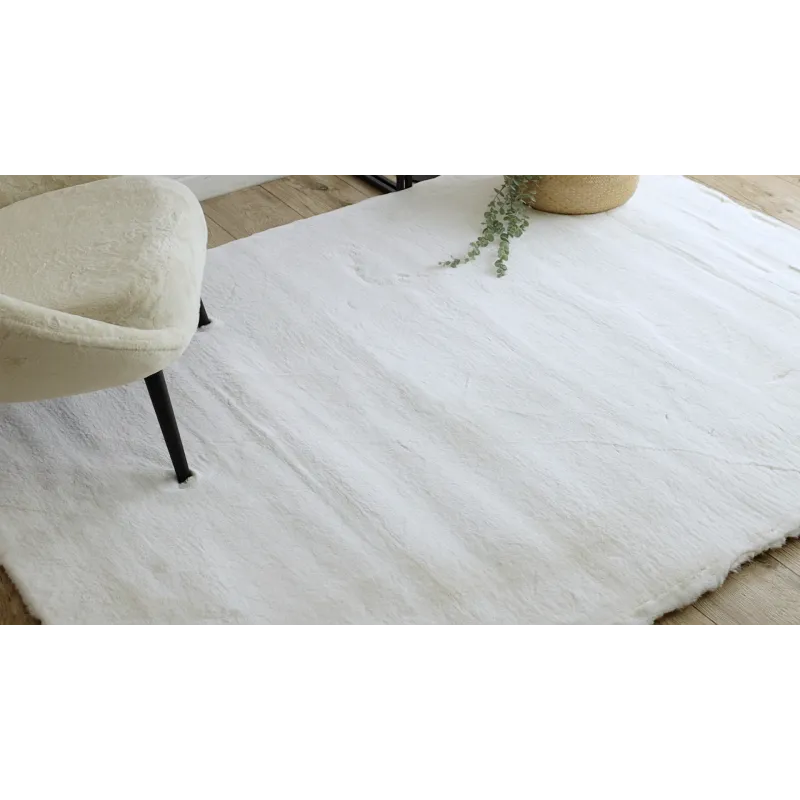 Tapis TEDDY NEW crème, idéal pour un salon moderne