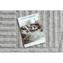 Tapis SANTO gris élégant, parfait pour le salon ou la chambre à coucher