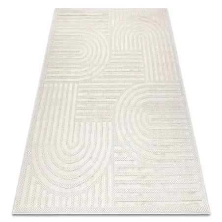 Tapis SANTO 0989 géométrique blanc, parfait pour des intérieurs contemporains