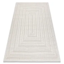 Tapis SANTO en sisal avec motif géométrique, parfait pour des intérieurs modernes