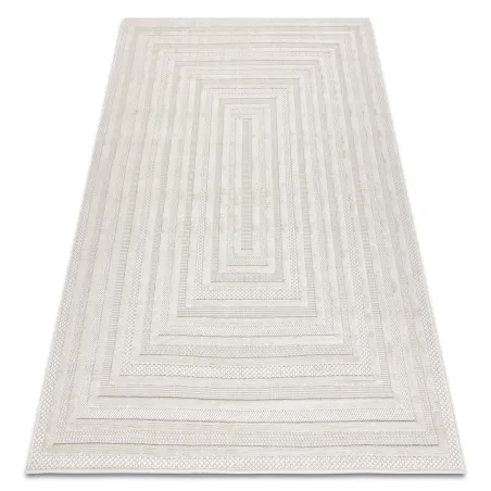 Tapis SANTO en sisal avec motif géométrique, parfait pour des intérieurs modernes