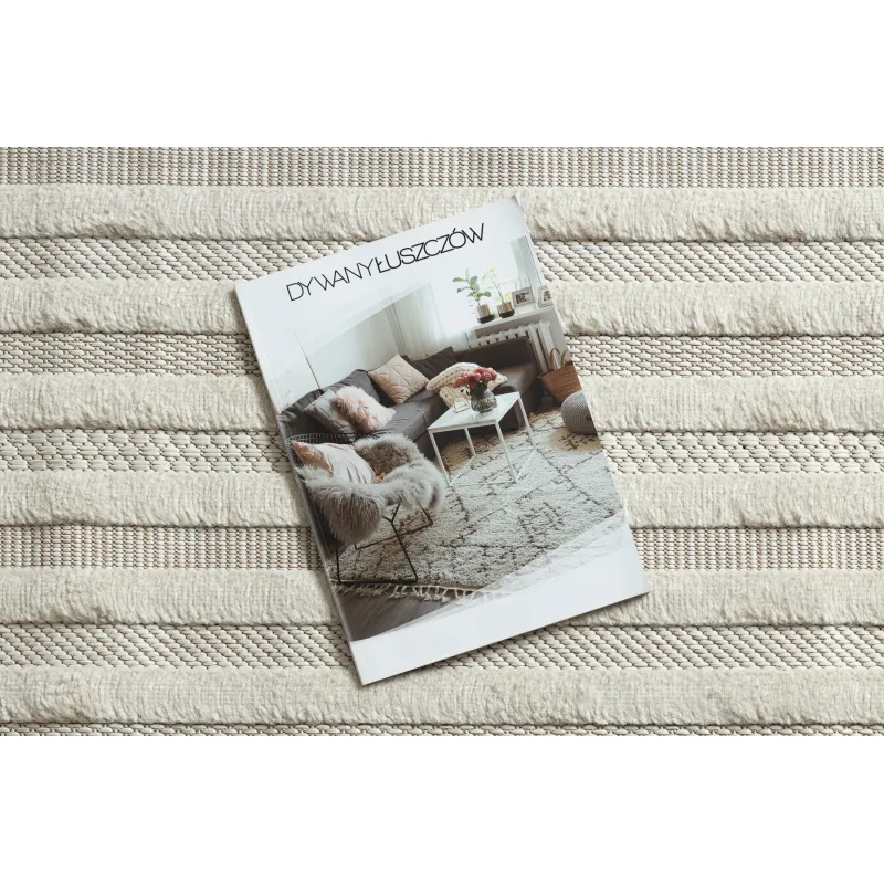 Tapis SANTO blanc en sisal, idéal pour le salon ou la chambre
