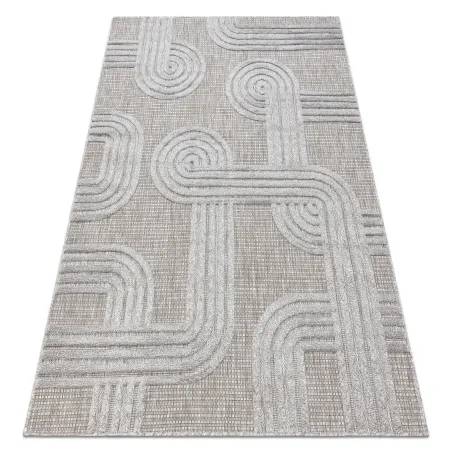 Tapis SANTO en sisal géométrique, parfait pour un intérieur moderne