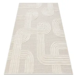 Tapis SANTO en sisal avec motif géométrique, parfait pour une décoration moderne