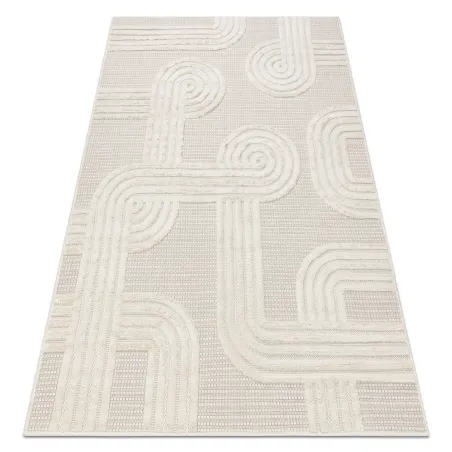 Tapis SANTO en sisal avec motif géométrique, parfait pour une décoration moderne