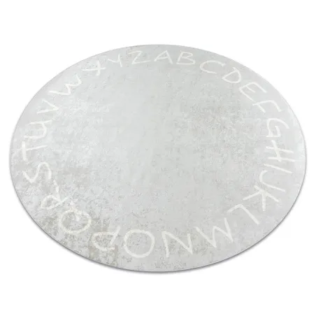 Tapis ANDRE 2394 cercle, gris antidérapant pour un style moderne dans le salon