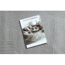 Dywan BALANCE 9086 szary - Geometryczny, strukturalny, glamour 