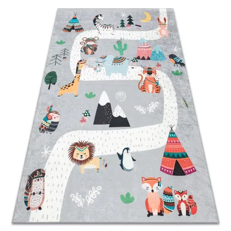 Tapis pour enfants BAMBINO 2160 gris, antidérapant, lavable
